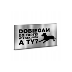 TABLICZKA INFORMACYJNA DIBOND SREBRNY 25CM X 10 CM PL008-4