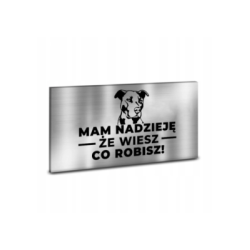 TABLICZKA INFORMACYJNA DIBOND SREBRNY 25CM X 10 CM PL008-7