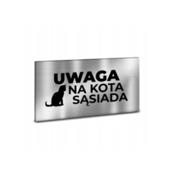 TABLICZKA INFORMACYJNA DIBOND SREBRNY 25CM X 10 CM PL008-10