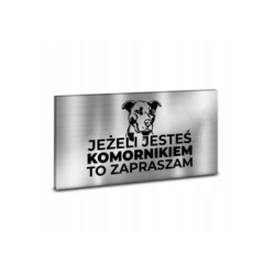 TABLICZKA INFORMACYJNA DIBOND SREBRNY 25CM X 10 CM PL008-13