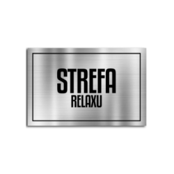 TABLICZKA INFORMACYJNA DIBOND SREBRNY 20CM X 10 CMPL008-1