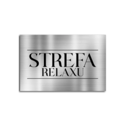 TABLICZKA INFORMACYJNA DIBOND SREBRNY 40CM X 20 CMPL008-3