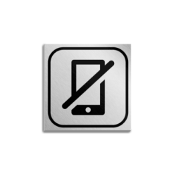 TABLICZKA INFORMACYJNA AKRYLOWA SREBRNA 10CM X 10 CM PL022-21