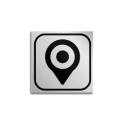 TABLICZKA INFORMACYJNA AKRYLOWA SREBRNA 10CM X 10 CM PL022-27