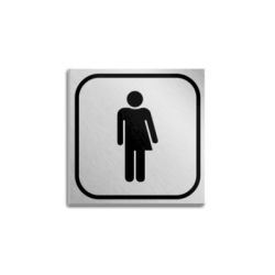 TABLICZKA INFORMACYJNA AKRYLOWA SREBRNA 10CM X 10 CM PL023-5