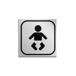 TABLICZKA INFORMACYJNA AKRYLOWA SREBRNA 10CM X 10 CM PL023-6