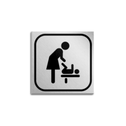 TABLICZKA INFORMACYJNA AKRYLOWA SREBRNA 10CM X 10 CM PL023-7