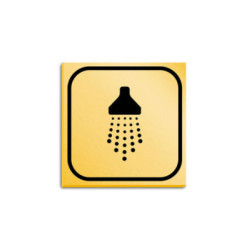 TABLICZKA INFORMACYJNA AKRYLOWA ZŁOTY 10CM X 10 CM PL024-2