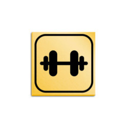 TABLICZKA INFORMACYJNA AKRYLOWA ZŁOTY 10CM X 10 CM PL024-8