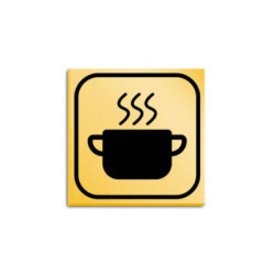 TABLICZKA INFORMACYJNA AKRYLOWA ZŁOTY 10CM X 10 CM PL024-11