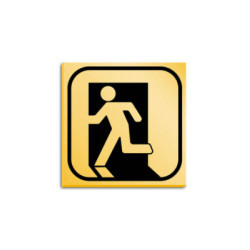 TABLICZKA INFORMACYJNA AKRYLOWA ZŁOTY 10CM X 10 CM PL024-15