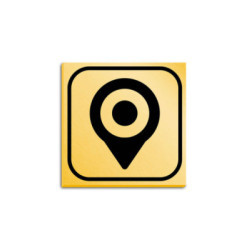 TABLICZKA INFORMACYJNA AKRYLOWA ZŁOTY 10CM X 10 CM PL024-27