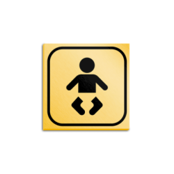 TABLICZKA INFORMACYJNA AKRYLOWA ZŁOTY 10CM X 10 CM PL025-6