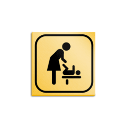 TABLICZKA INFORMACYJNA AKRYLOWA ZŁOTY 10CM X 10 CM PL025-7