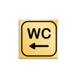 TABLICZKA INFORMACYJNA AKRYLOWA ZŁOTY 10CM X 10 CM PL025-9