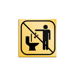 TABLICZKA INFORMACYJNA AKRYLOWA ZŁOTY 10CM X 10 CM PL025-12