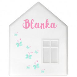 IKEA DROMHEM DOMEK LAMPKA NOCNA ŚCIENNA DO240 Blanka