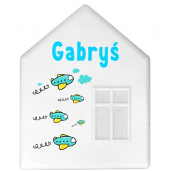 IKEA DROMHEM DOMEK LAMPKA NOCNA ŚCIENNA&nbsp;DO296 Gabryś