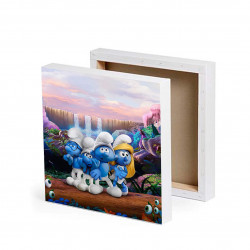 FOTO OBRAZ ZE ZDJĘCIEM NA PŁÓTNIE 30X30 SMURFY ST_PLPL187.jpg